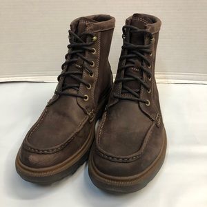 Mens CLARKS Dempsey Peak Brown Leather Ankle Boot